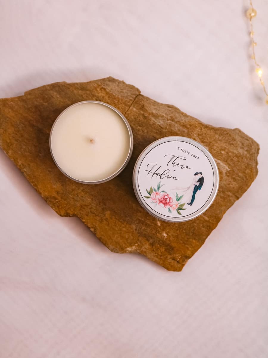 Marturii Nunta lumanare Cutiuta metalica 50g - imagine 10